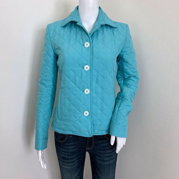 Ralph Lauren Black Label Women's Equestrian Quilted Jacket Size S Teal Blue - Picture 1 of 12